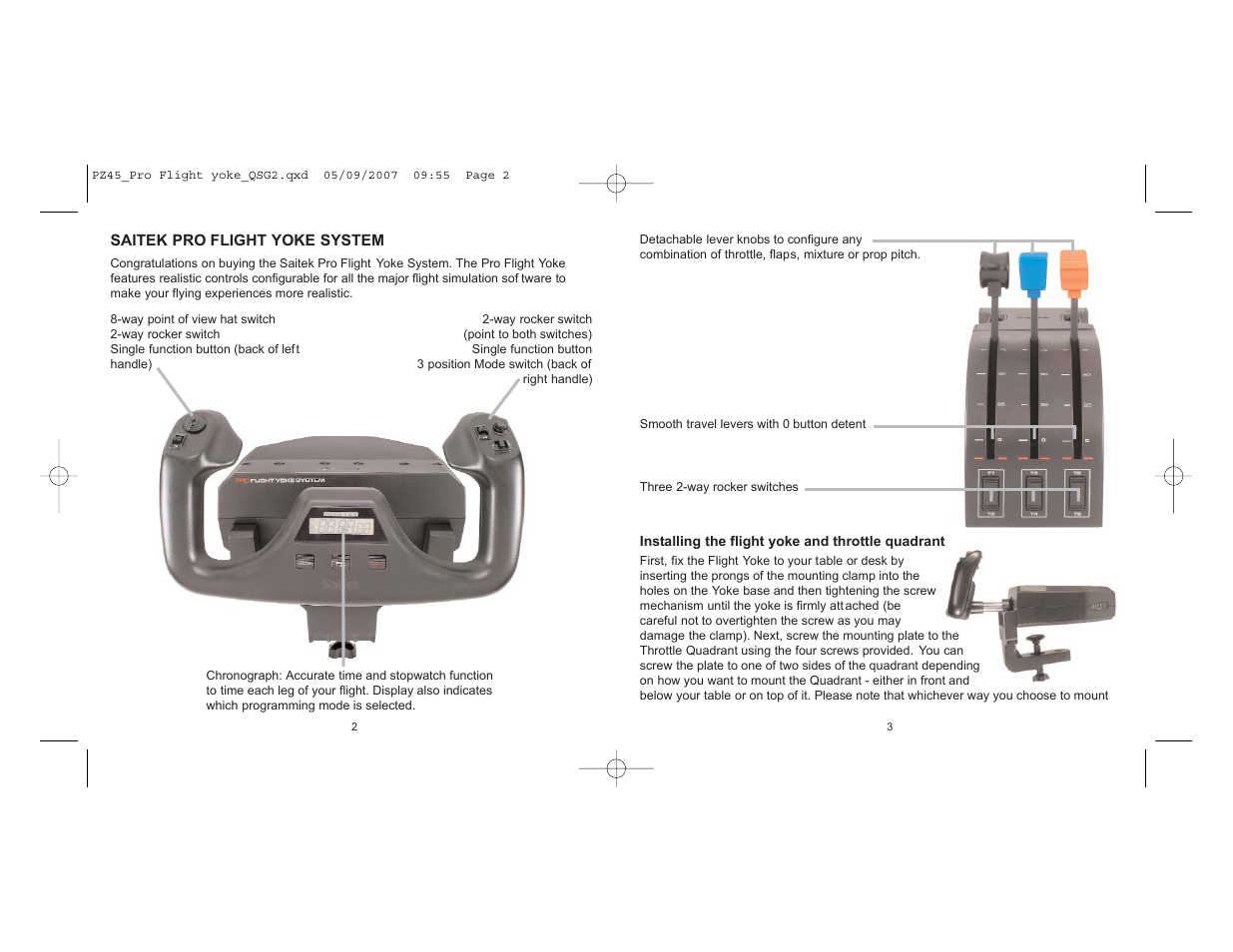 TRITTON Yoke System Pro Flight User Manual | Page 2 / 37
