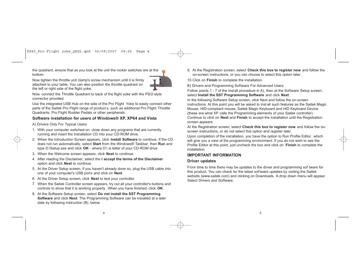 TRITTON Yoke System Pro Flight User Manual | Page 3 / 37