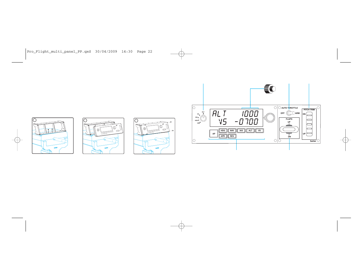 Pannello multiplo saitek pro flight | TRITTON Multi Panel Pro Flight User Manual | Page 12 / 23
