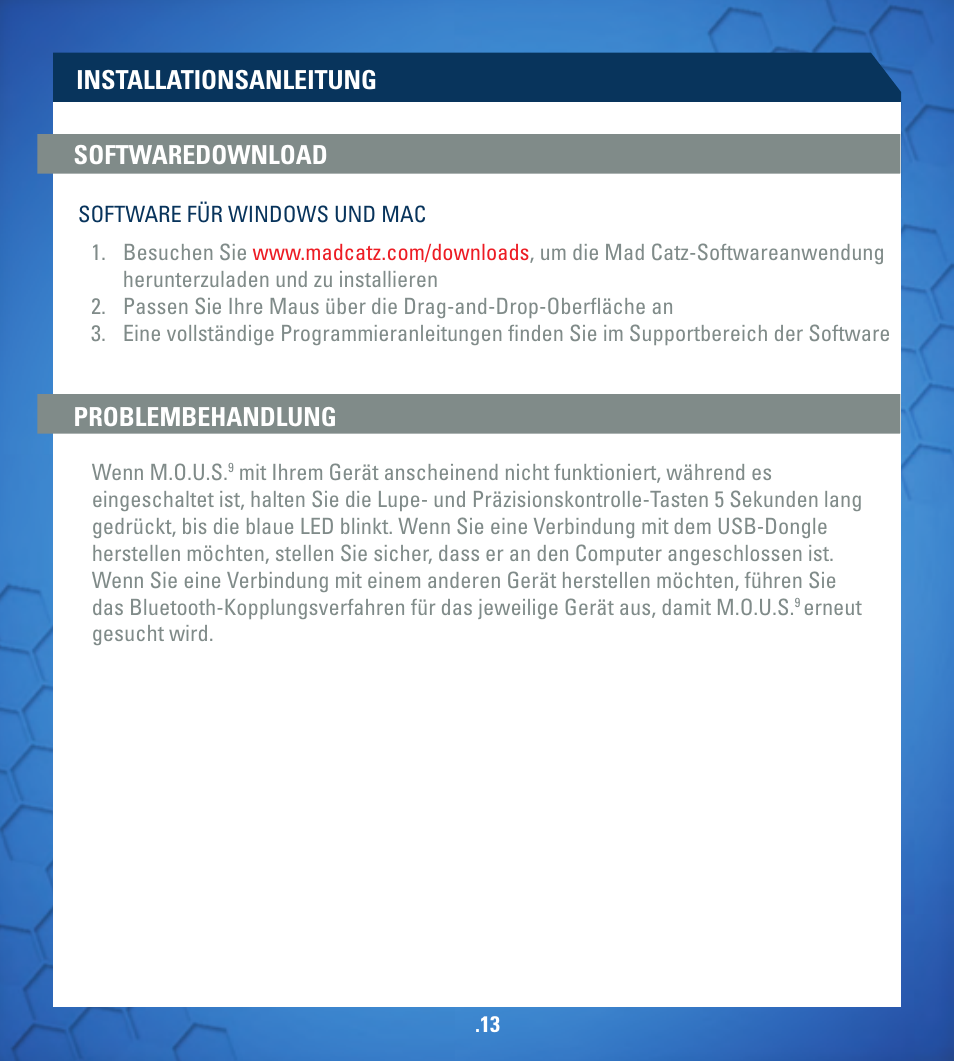 TRITTON M.O.U.S 9 User Manual | Page 13 / 44