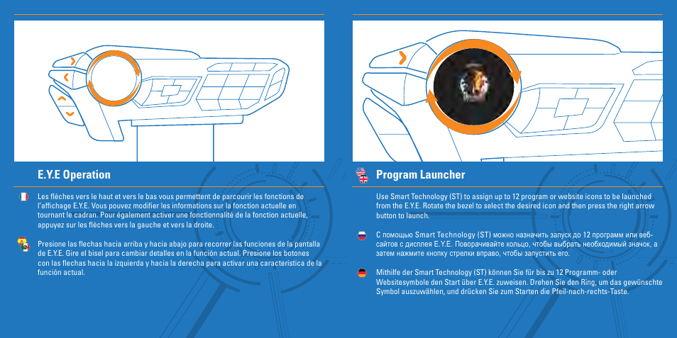 E.y.e operation, Program launcher | TRITTON S.T.R.I.K.E. 5 User Manual | Page 10 / 15