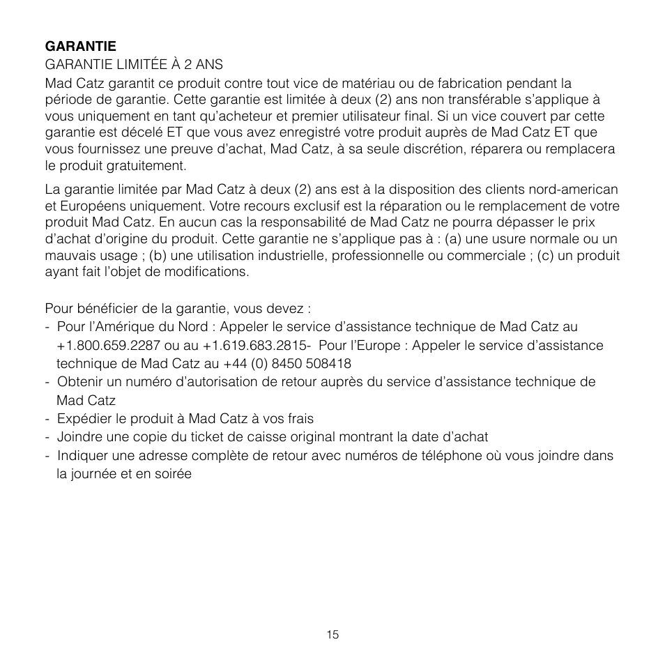 TRITTON AV8R FlightStick for Xbox 360 User Manual | Page 15 / 28