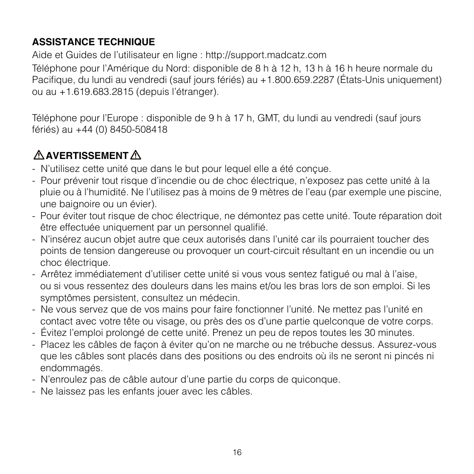 TRITTON AV8R FlightStick for Xbox 360 User Manual | Page 16 / 28