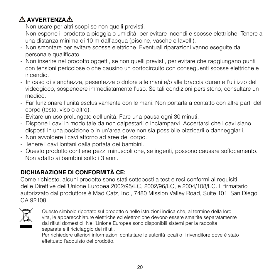 TRITTON AV8R FlightStick for Xbox 360 User Manual | Page 20 / 28