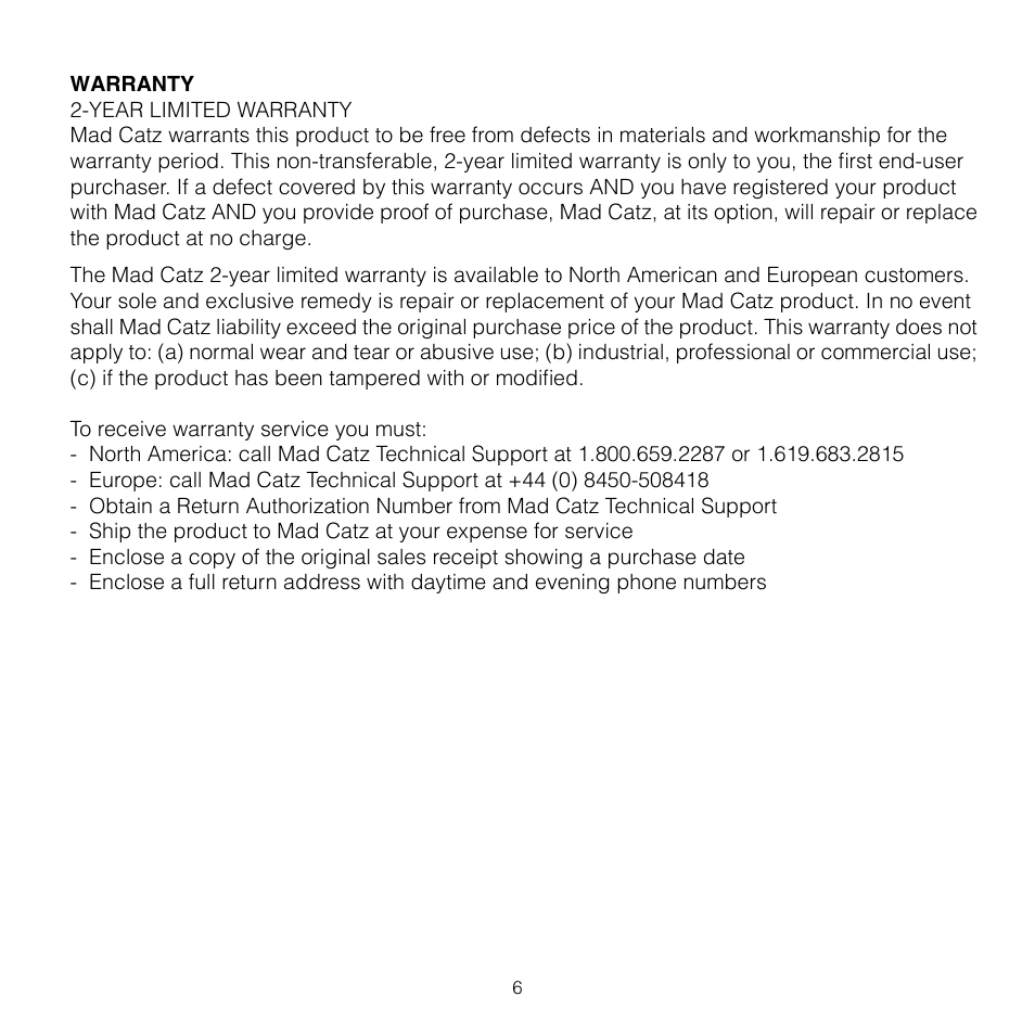 TRITTON AV8R FlightStick for Xbox 360 User Manual | Page 6 / 28