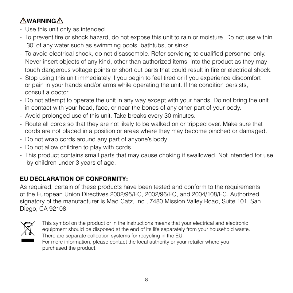 TRITTON AV8R FlightStick for Xbox 360 User Manual | Page 8 / 28