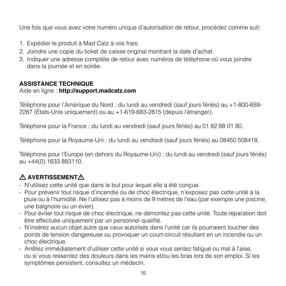 TRITTON AV8R FlightStick for PS3 User Manual | Page 16 / 28