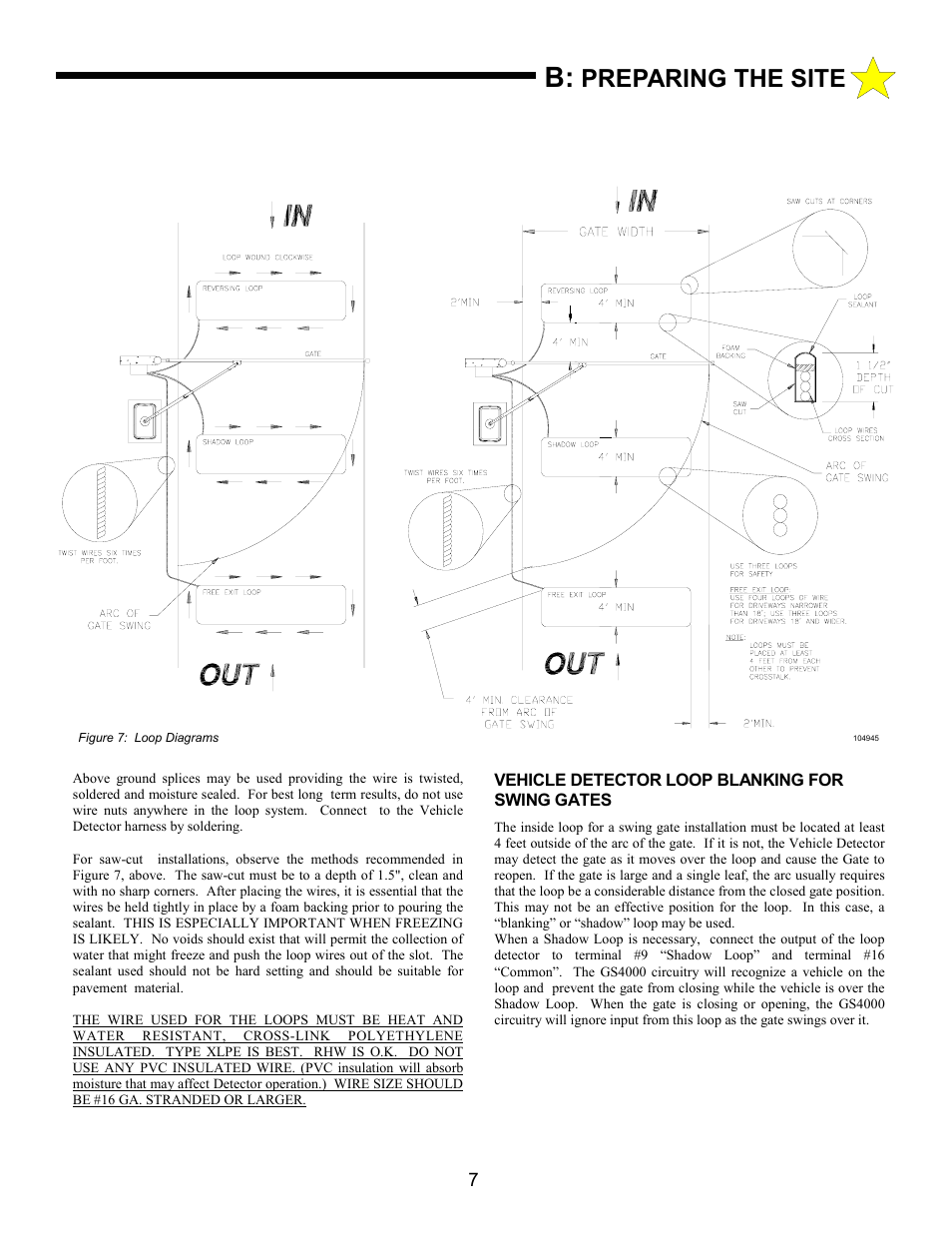 Preparing the site | Allstar Products Group ANSI/UL 325 User Manual | Page 7 / 28