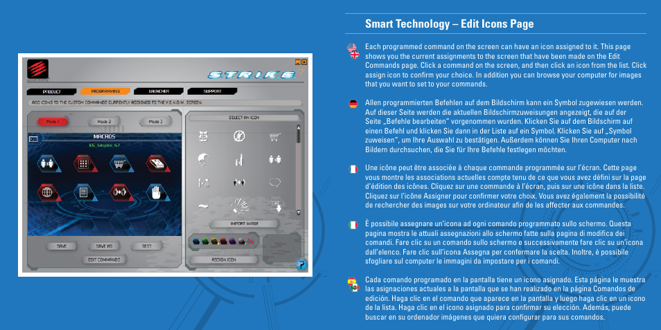 Smart technology – edit icons page | Cyborg S.T.R.I.KE.7 Keyboard User Manual | Page 4 / 17