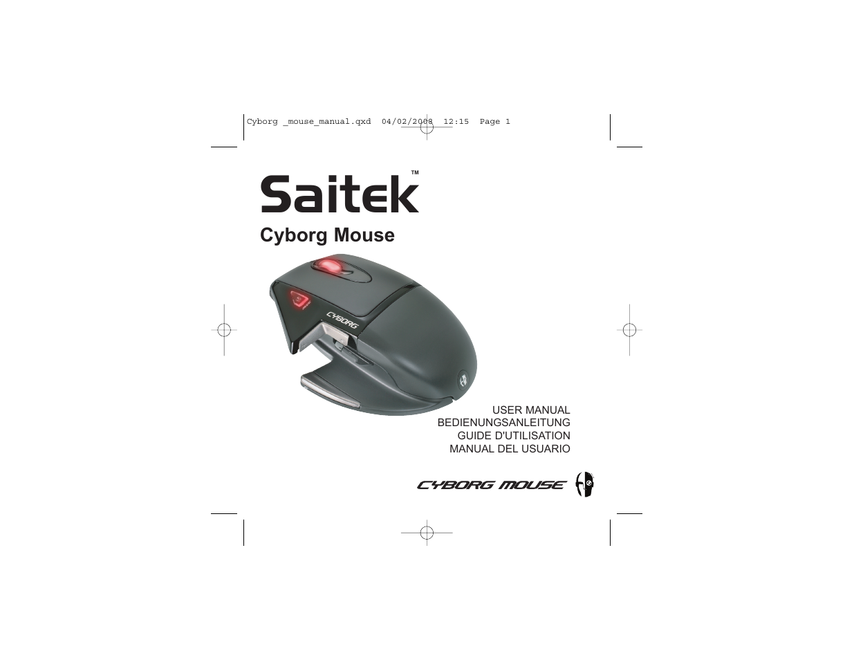 Saitek Cyborg Mouse User Manual | 15 pages