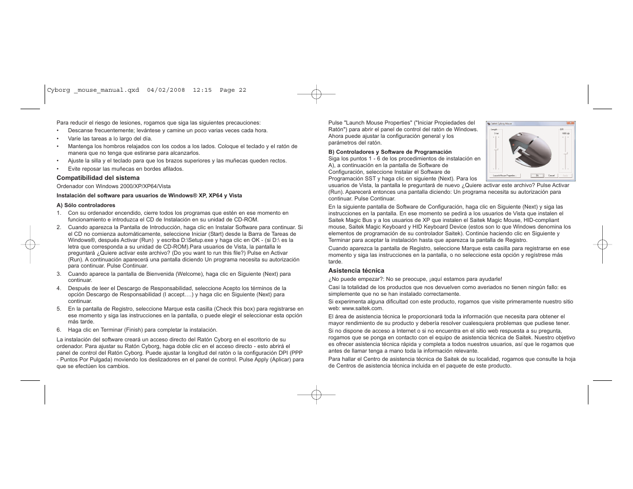 Saitek Cyborg Mouse User Manual | Page 12 / 15