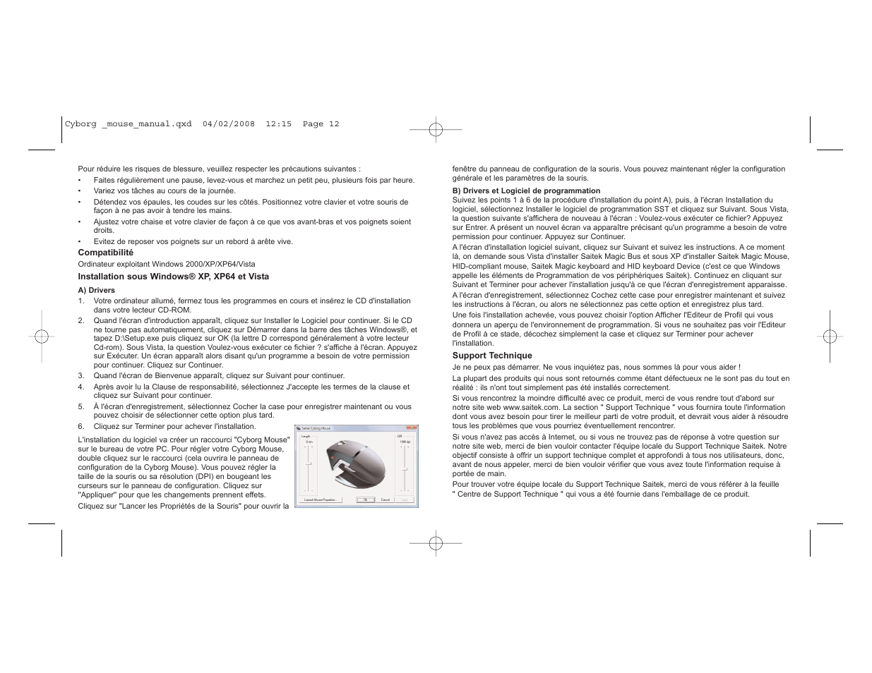 Saitek Cyborg Mouse User Manual | Page 7 / 15