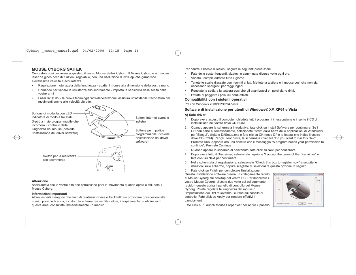 Saitek Cyborg Mouse User Manual | Page 9 / 15