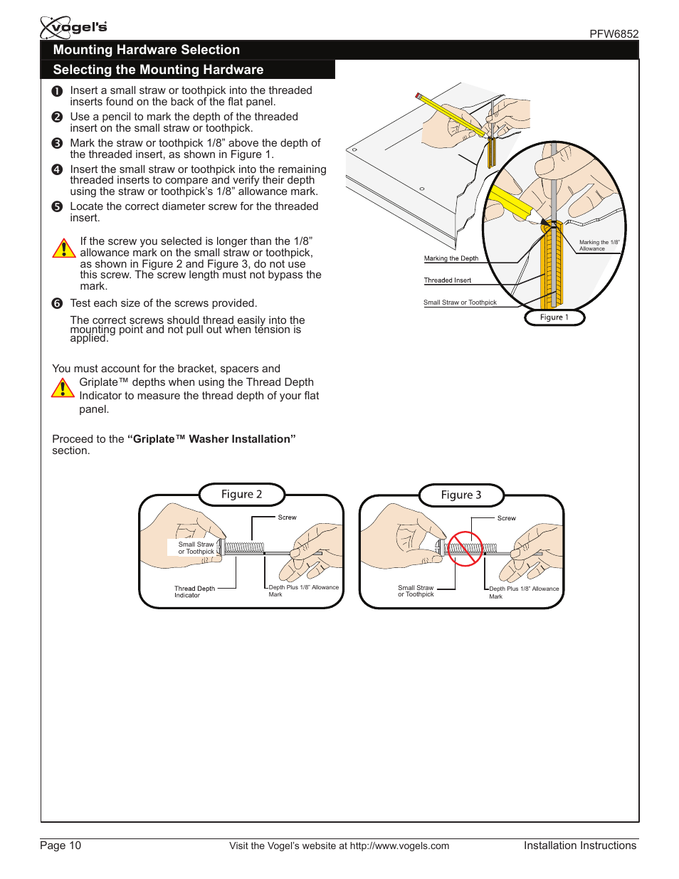 Vogels PFW 6852 User Manual | Page 10 / 17