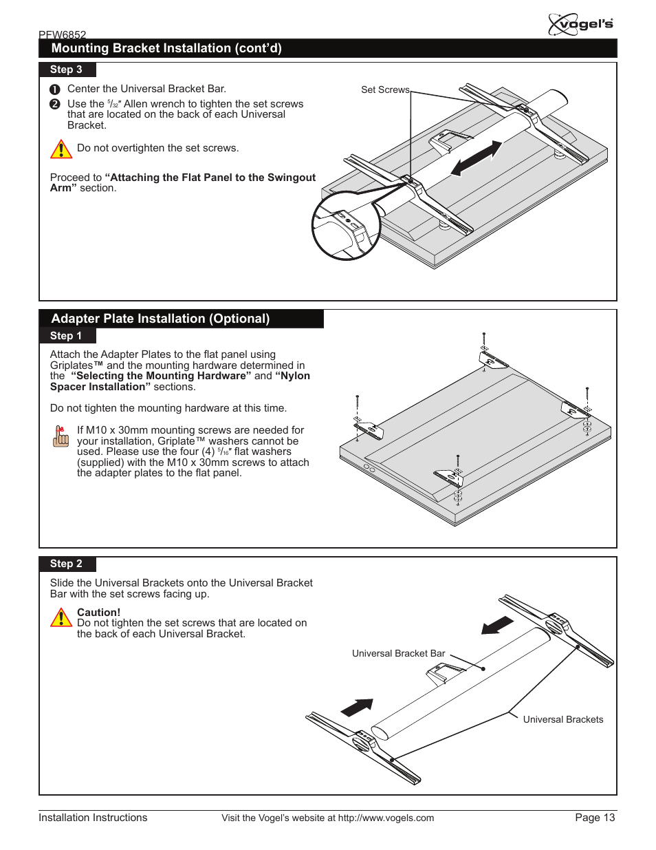 Vogels PFW 6852 User Manual | Page 13 / 17