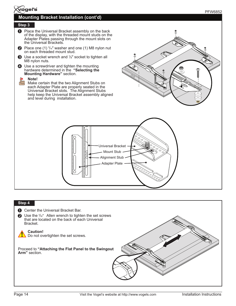 Vogels PFW 6852 User Manual | Page 14 / 17