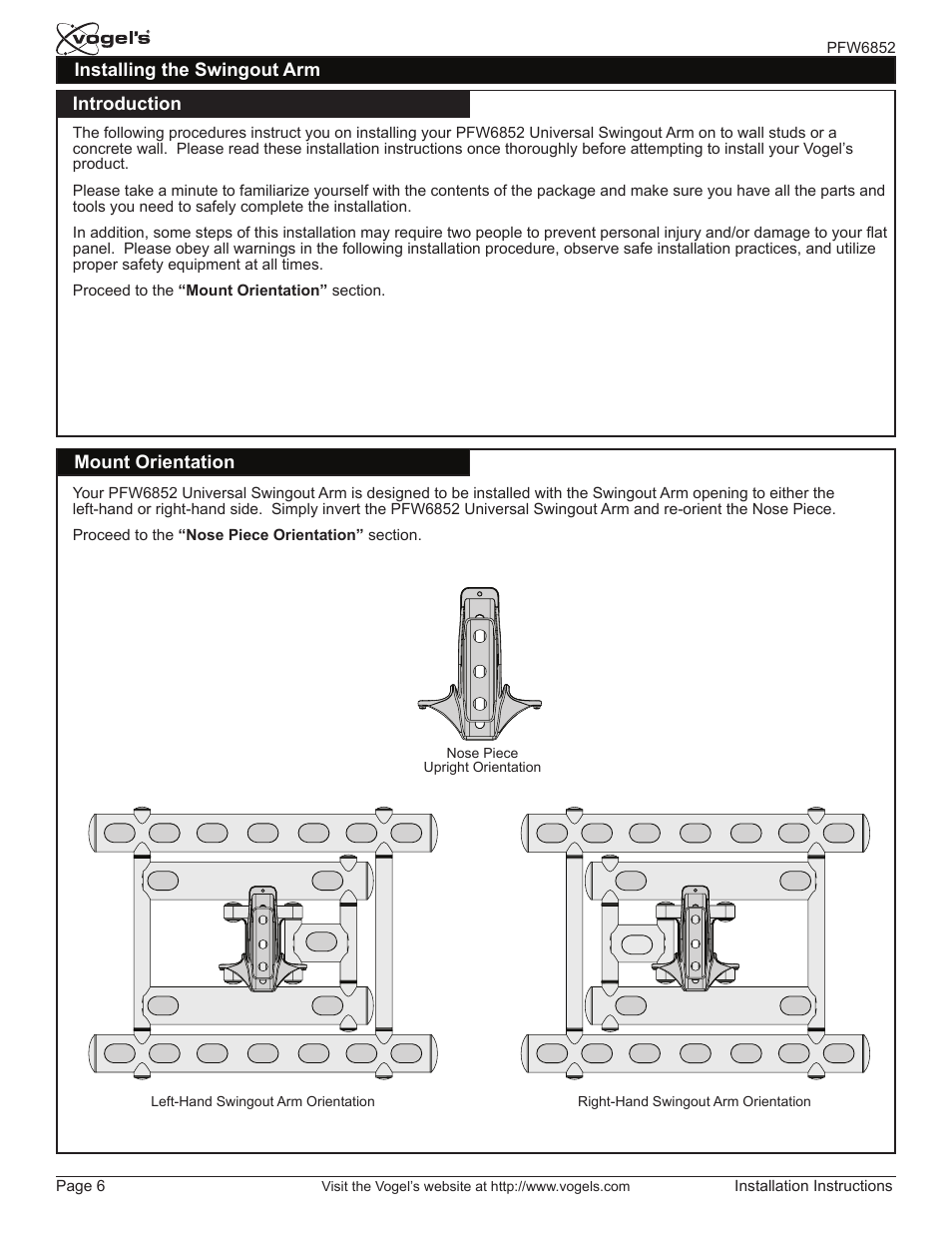 Vogels PFW 6852 User Manual | Page 6 / 17
