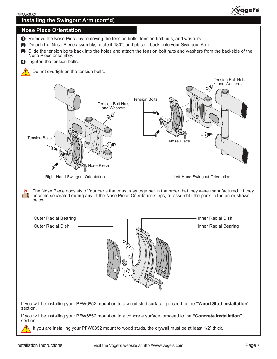 Vogels PFW 6852 User Manual | Page 7 / 17