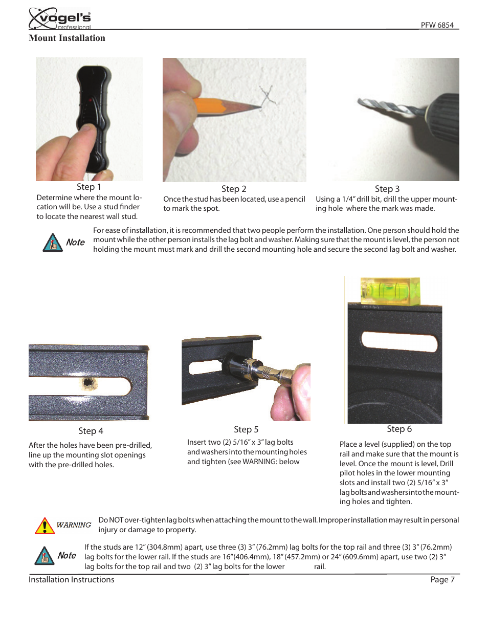 Vogels PFW 6854 User Manual | Page 7 / 10