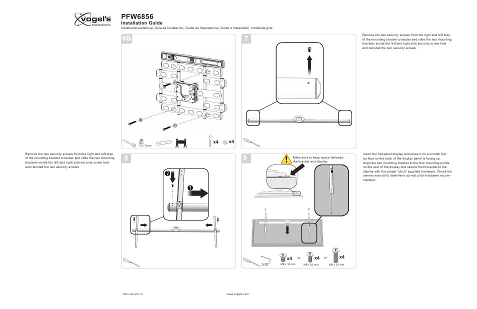 Pfw6856 | Vogels PFW 6856 User Manual | Page 4 / 8