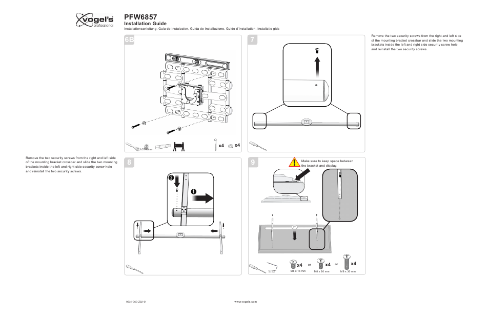 Pfw6857 | Vogels PFW 6857 User Manual | Page 4 / 8