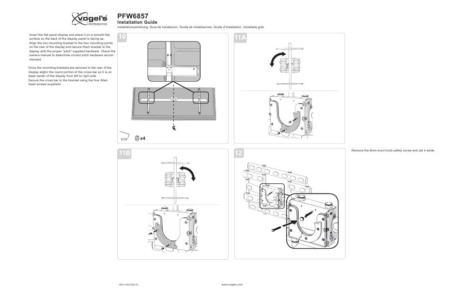 Pfw6857 | Vogels PFW 6857 User Manual | Page 5 / 8