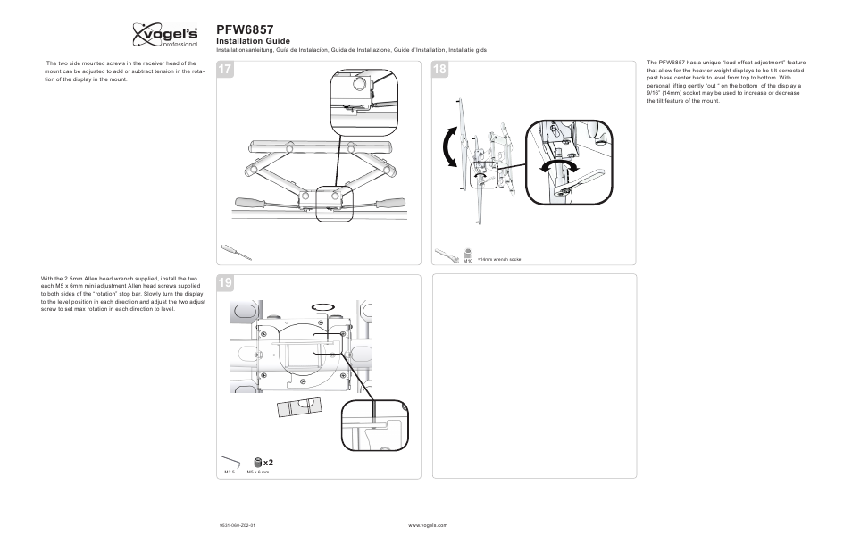 Pfw6857 | Vogels PFW 6857 User Manual | Page 7 / 8