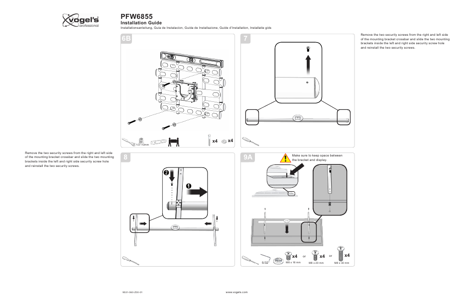 Pfw6855 | Vogels PFW 6855 User Manual | Page 4 / 8