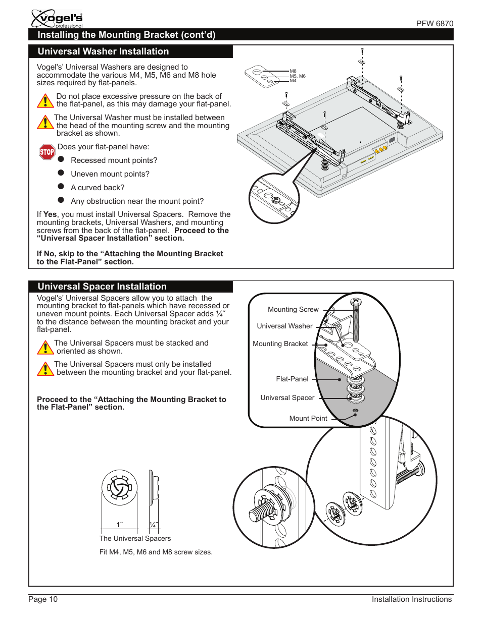 Vogels PFW 6870 User Manual | Page 10 / 16