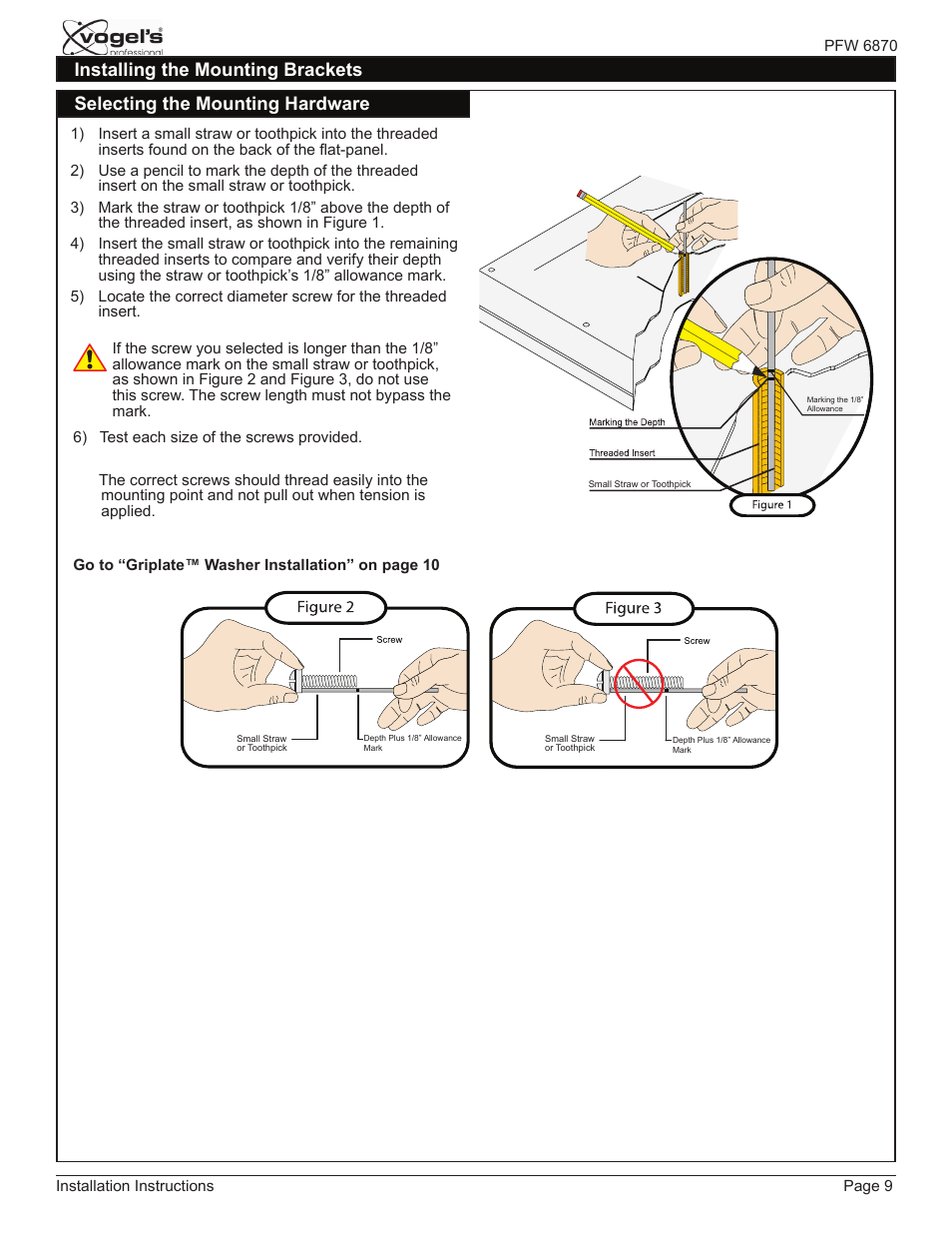 Vogels PFW 6870 User Manual | Page 9 / 16