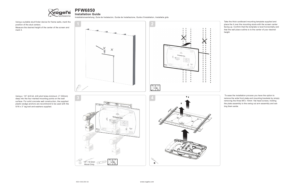 Pfw6850 | Vogels PFW6850 User Manual | Page 3 / 7