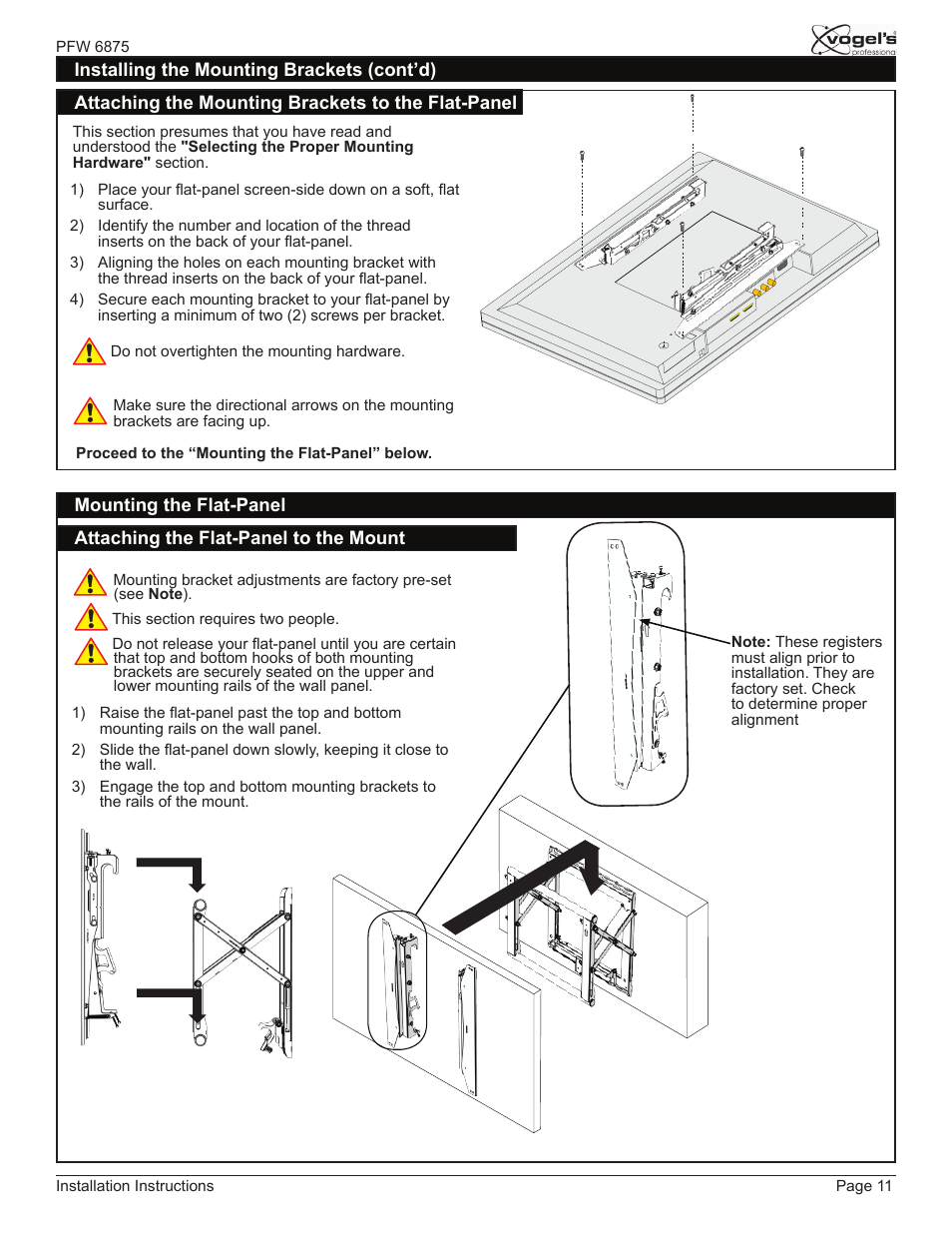 Vogels PFW 6875 User Manual | Page 11 / 16