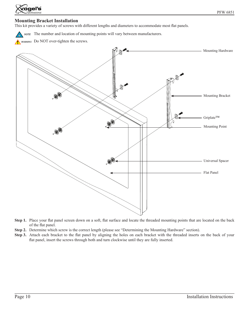 Vogels PFW 6851 User Manual | Page 10 / 14