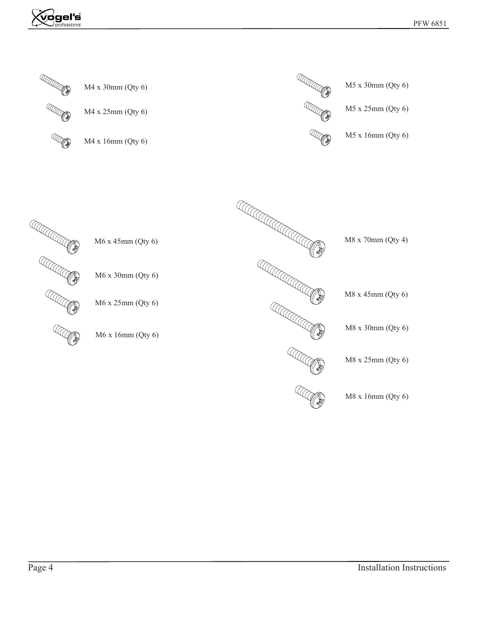 Vogels PFW 6851 User Manual | Page 4 / 14