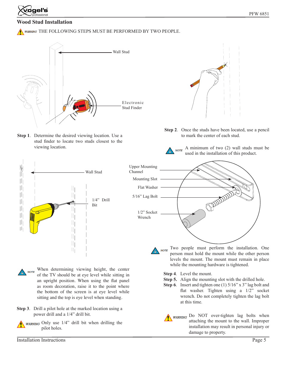 Vogels PFW 6851 User Manual | Page 5 / 14