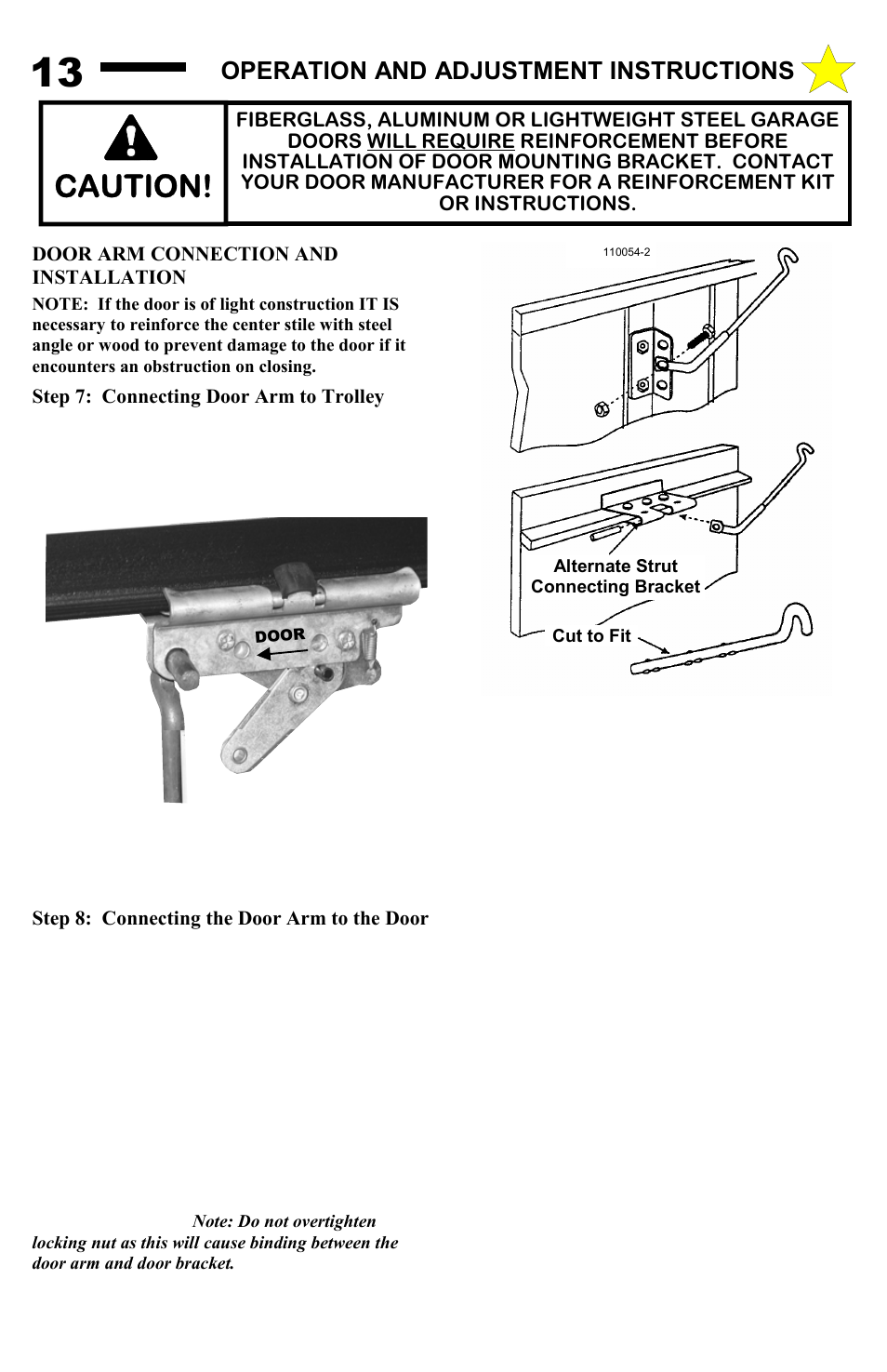 Caution, Operation and adjustment instructions | Allstar Products Group MVP-SB User Manual | Page 13 / 20