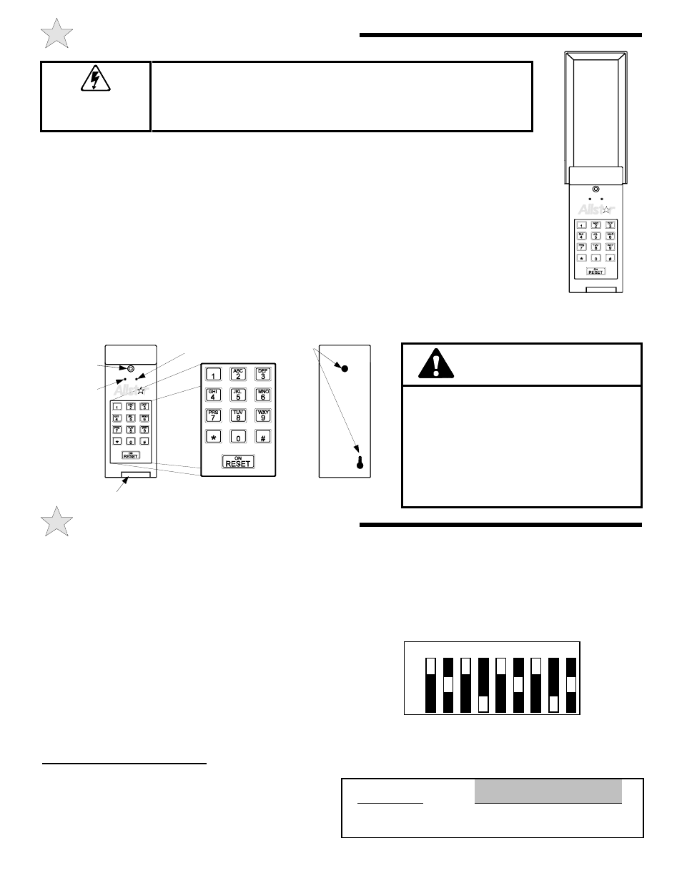 Installation instructions, Programming instructions, Warning | Allstar Products Group 104078 User Manual | Page 2 / 4