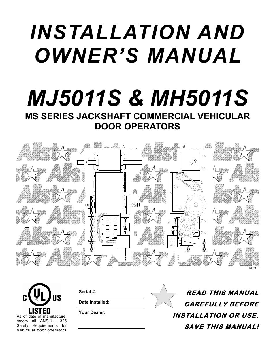 Allstar Products Group MH5011S User Manual | 20 pages