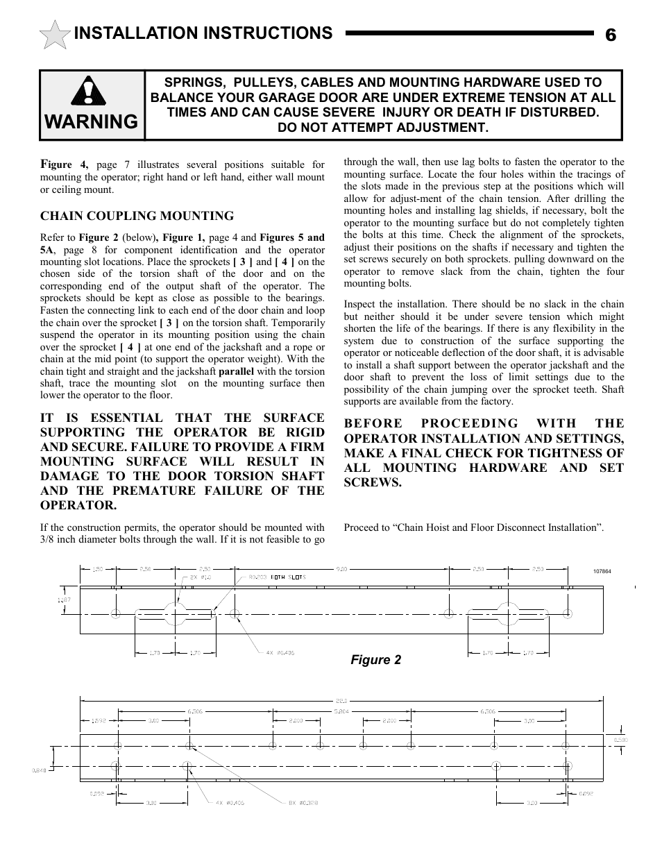 Warning, Installation instructions | Allstar Products Group MH5011S User Manual | Page 6 / 20
