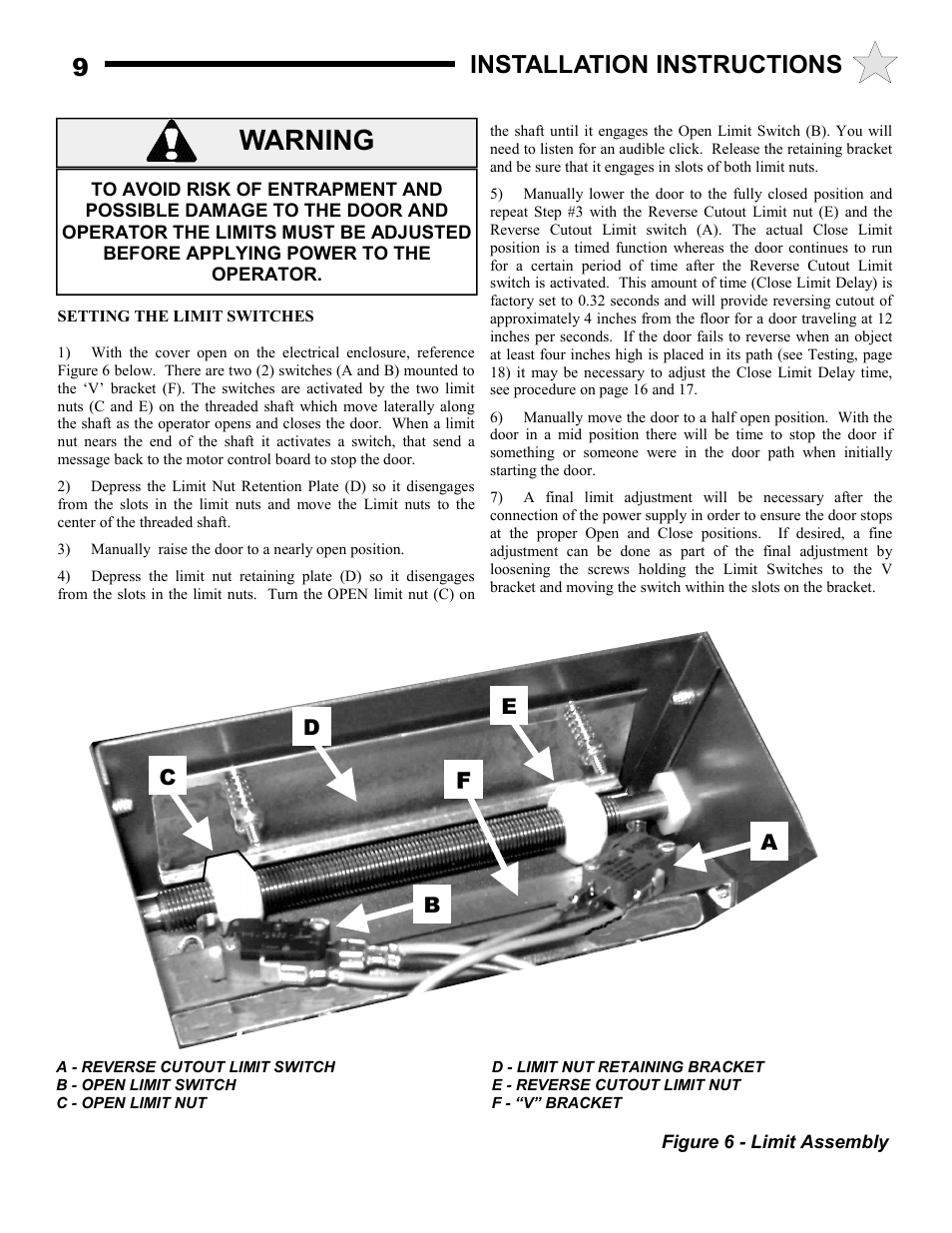 Warning, Installation instructions 9 | Allstar Products Group MH5011S User Manual | Page 9 / 20