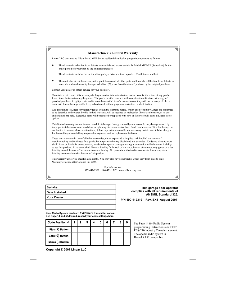 Allstar Products Group SUPER BELT MVP-SB User Manual | Page 20 / 20