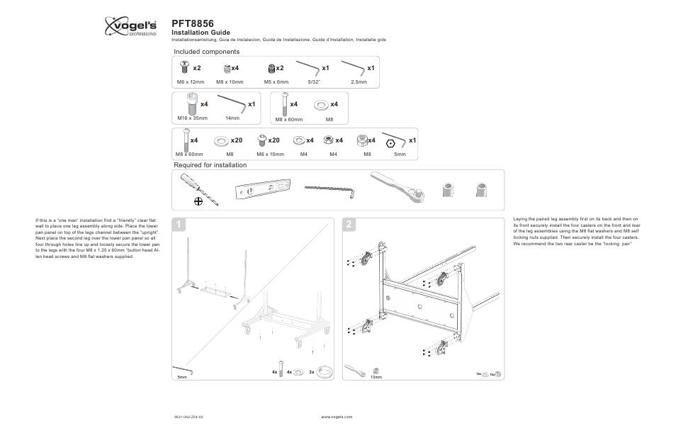 Pft8856 | Vogels PFT 8856 User Manual | Page 2 / 8