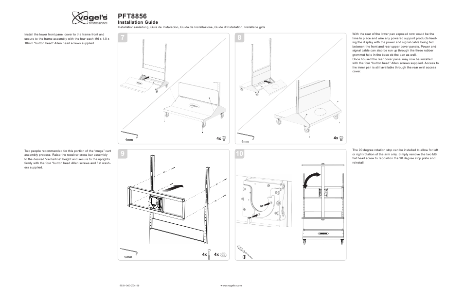 Pft8856 | Vogels PFT 8856 User Manual | Page 4 / 8