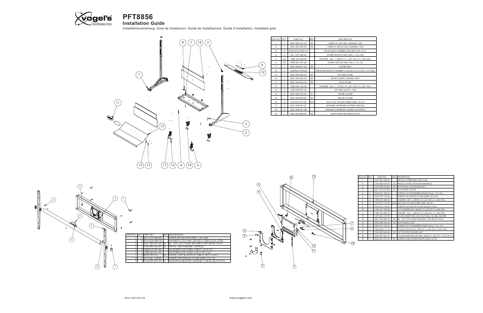 Pft8856, Installation guide | Vogels PFT 8856 User Manual | Page 8 / 8