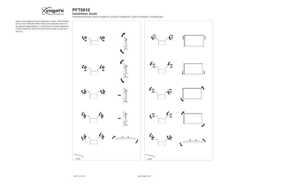 Pft8810, Installation guide | Vogels PFT 8810 User Manual | Page 10 / 11