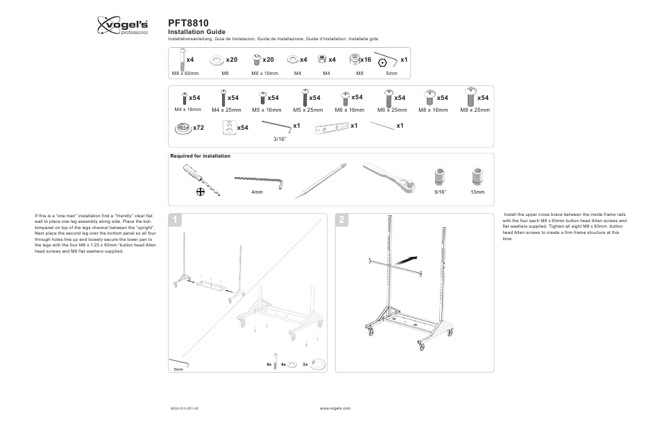 Pft8810 | Vogels PFT 8810 User Manual | Page 2 / 11