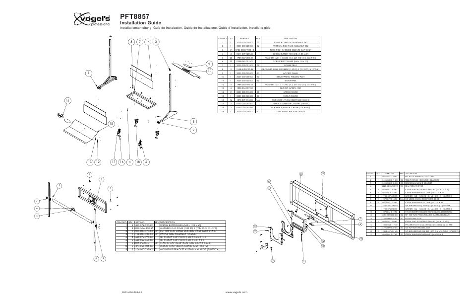 Pft8857, Installation guide | Vogels PFT 8857 User Manual | Page 8 / 8