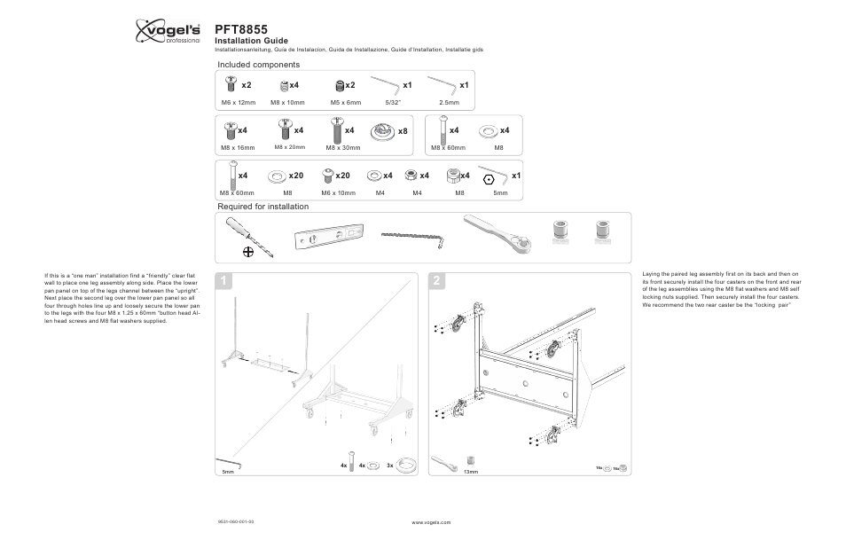 Pft8855 | Vogels PFT 8855 User Manual | Page 2 / 8