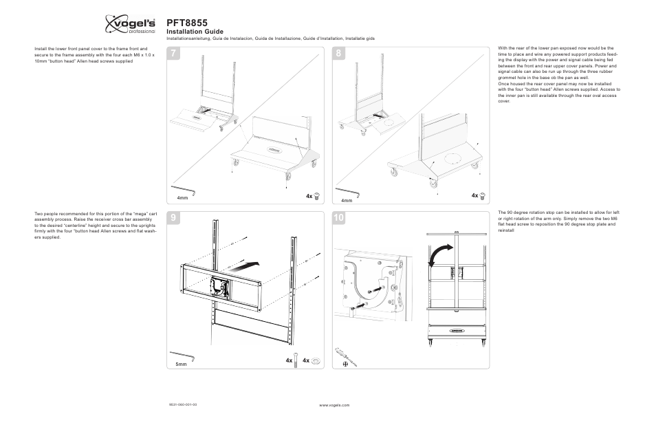 Pft8855 | Vogels PFT 8855 User Manual | Page 4 / 8