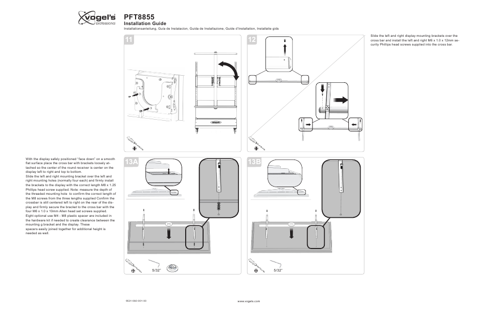 Pft8855 | Vogels PFT 8855 User Manual | Page 5 / 8